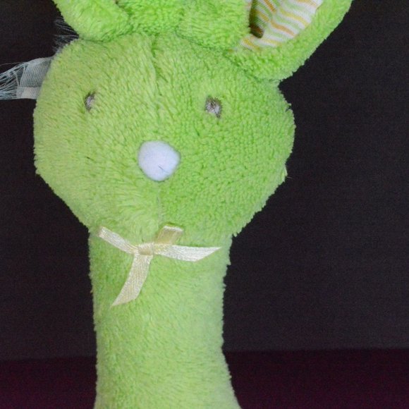Stephan Baby Plush Bunny Hand Stick Rattle Toy - Picture 3 of 8